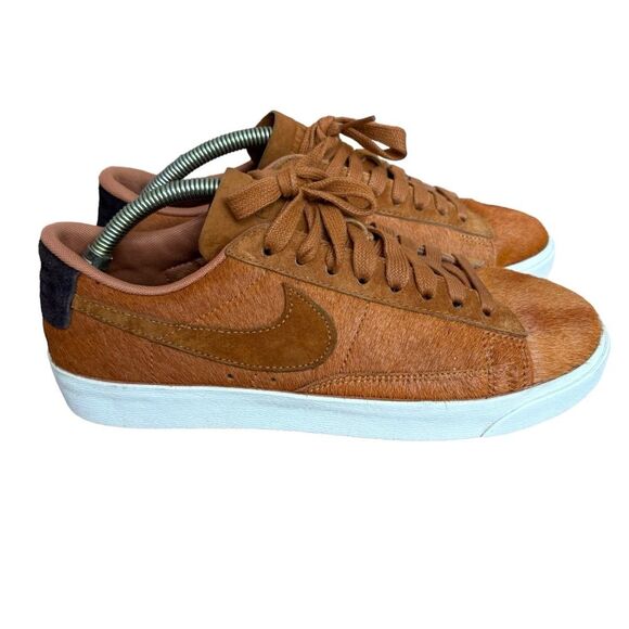 Nike W Blazer Low LX Pony Hair Cinder Tennis Shoes Sz 7 - Picture 3 of 10